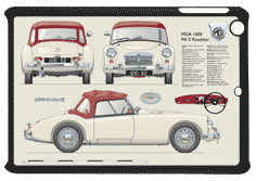MGA 1600 Roadster MkII (disc wheels) 1961-62 Small Tablet Covers